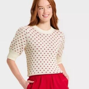 Valentine's Day Hearts  Pullover Sweater -